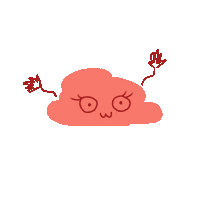 yaajk pink weird bye hands Sticker