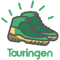 touringen_stempel forest hiking wandern thüringen Sticker