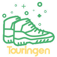 touringen_stempel forest hiking wandern thüringen Sticker