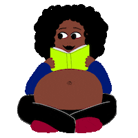 book read Sticker by Linnéa Teljas Puranen