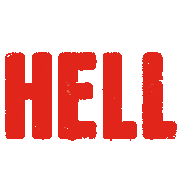 HellPizza typography hell hells pull apart Sticker