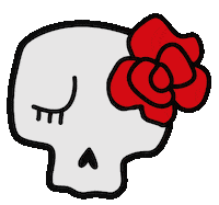 Flor Calavera Sticker by aire retro