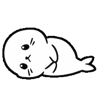 Sad Seal Sticker by Sappy Seals