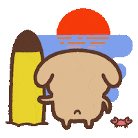 Surfs Up Beach Sticker by Simian Reflux