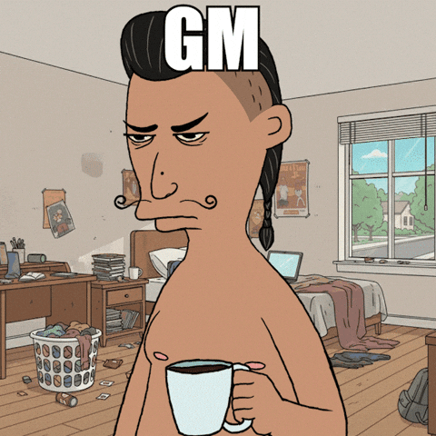 Sleepy Coffee GIF by Web3 Playboys