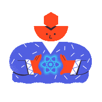 React Coding Sticker by WeAreDevelopers