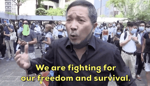 giphyupload hong kong giphynewsinternational protests GIF