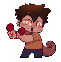 cloudysunflowrs anime dancing chibi maracas Sticker