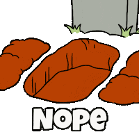 No Go Na Sticker by Christophers Genie