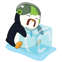 Melting Ice Cube Sticker by Pudgy Penguins