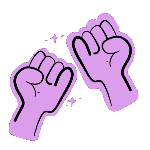 Hands Violet Sticker by Keva Epale