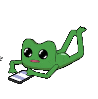 Frog Scrolling Sticker by fwogs