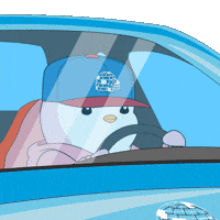 On My Way Car GIF by Pudgy Penguins