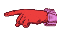 Hand Pointing Sticker