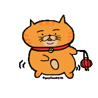 guyilun0520 橘貓 元宵 燈籠 元宵節 Sticker