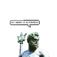 estiemlgpiraeus logo blue sea drunk Sticker