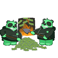 Burning Make It Rain Sticker by SuperVerse