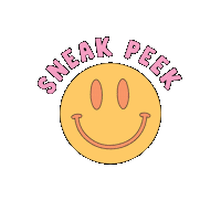 dancingbananagirldesign peek smileyface sneakpeek handletter Sticker
