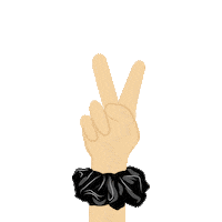 loveshhhsilk peace scrunchie silk scrunchie shhh silk Sticker