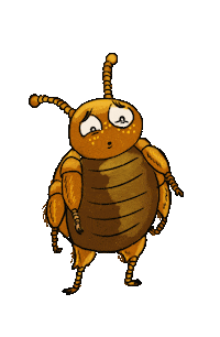 Disappointed Bug Sticker