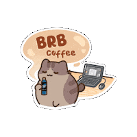 Cat Coffee Sticker by Bichi Mao