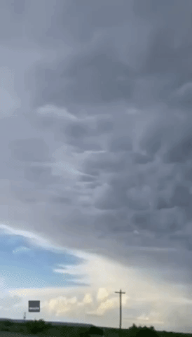 Mammatus Clouds Fill Skies as Severe Thunderstorms Warned in West Texas