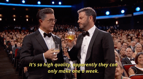 Stephen Colbert Wine GIF by Emmys