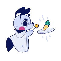 itscosmiccosmic cosmic comet blue dog comet the blue dog Sticker