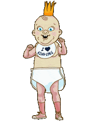 Mardi Gras King Cake Baby Sticker by New Orleans Pelicans