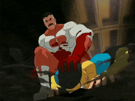 Omni-Man Train GIF