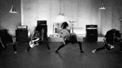 black and white headbang GIF
