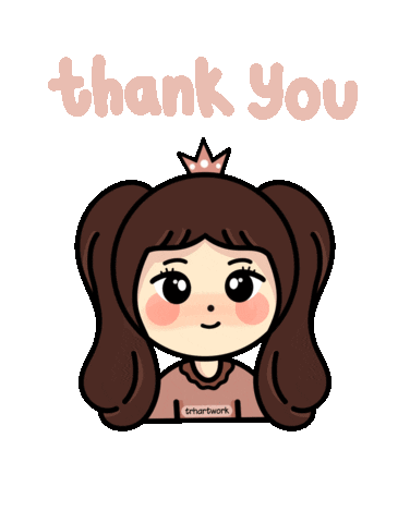 Girl Thank You Sticker