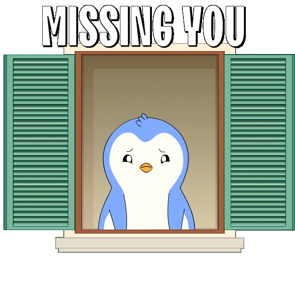 Sad Miss You Sticker by Pudgy Penguins