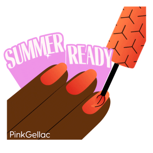 PinkGellac girl summer shine nails Sticker