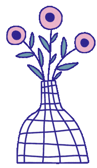 Flowers Vase Sticker by Marie Boiseau