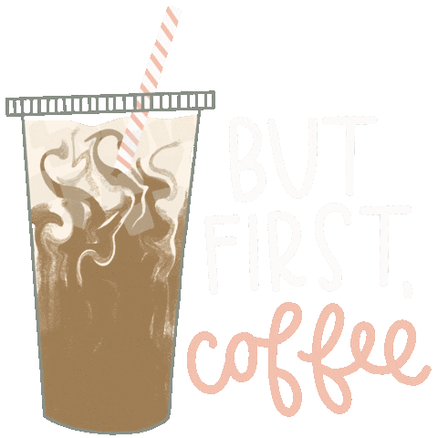 Pink Coffee Sticker by Shannon B Design