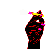 sticker smoking by ladypat
