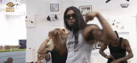 BigBrotherNaija giphyupload flex muscles eric GIF