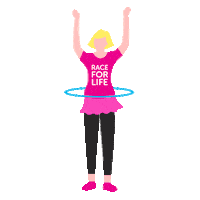Pink Woman Sticker by Cancer Research UK Race for Life