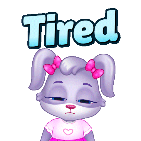 Tired Tuesday Morning Sticker by Lucas and Friends by RV AppStudios