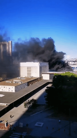Train Fire Causes Smoke to Rise from Cape Town Railway Station