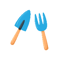 WoodiesIreland gardening woodies trowel budding gardeners Sticker