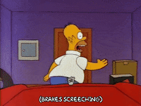 homer simpson running GIF