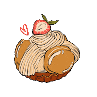 elmercadobangkok yummy dessert pastry choux Sticker