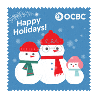 Snow Snowman Sticker by OCBC Bank