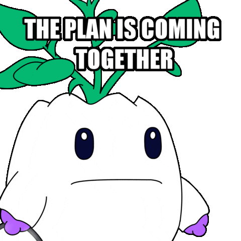 Plotting Evil Genius Sticker by Magic Eden