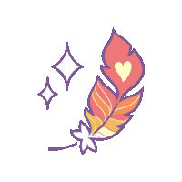 ThePhoenixCave logo red bird purple Sticker