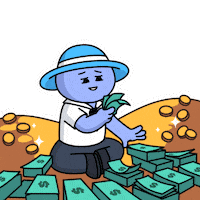 Im Rich Make It Sticker by Kwantel