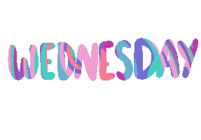 laurenamandagio wednesday days of the week pink and blue lauren amanda Sticker