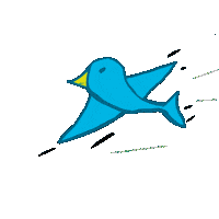 Happy Blue Bird Sticker by GT8Studios